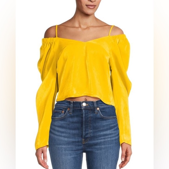 DKNY Cold Shoulder Crop Top NWT - Picture 1 of 4
